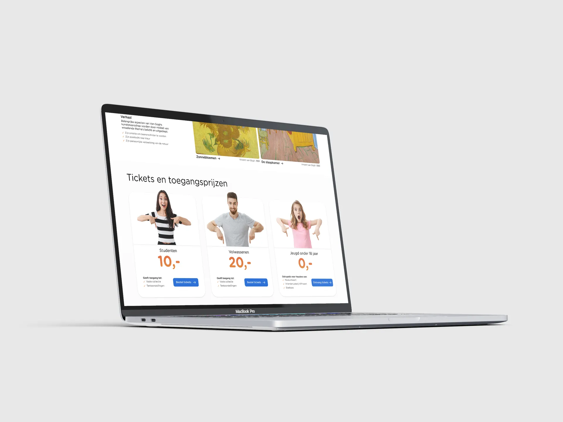 Redesigned homepage, further down the page.